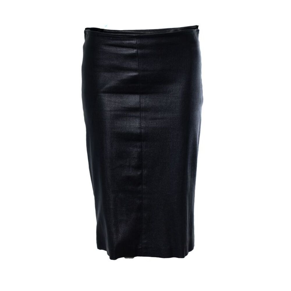 The Row, leather midi skirt with zipper